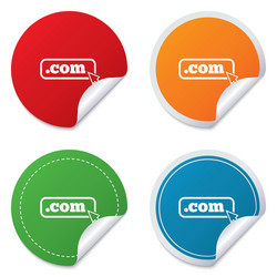 domain com sign icon top-level internet vector image