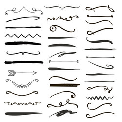 Line Border Elements & Dividers Vector Image