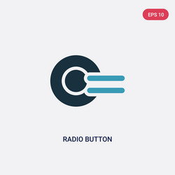 two color radio button icon from user interface vector image