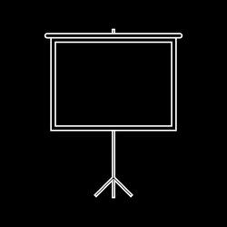 Blank projection screen vector