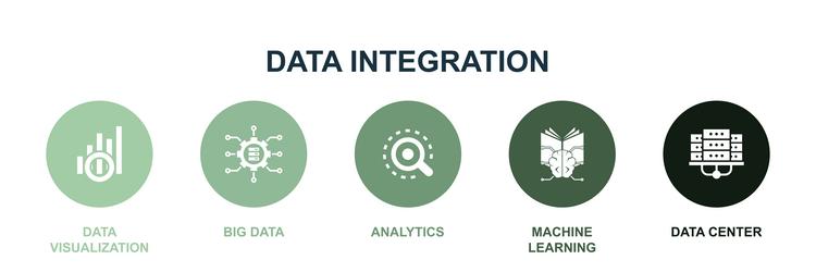 data visualization big analytics machine vector image