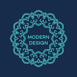 geometric frame in mono line style vector image