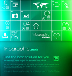 infographic layout for modern business data vector image
