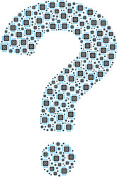 query collage of asic processor icons vector image
