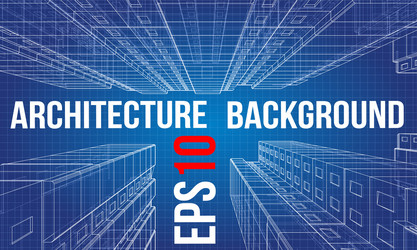 wire-frame model a multi-storey building vector image