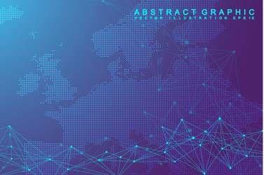 big data complex world globe graphic abstract vector image