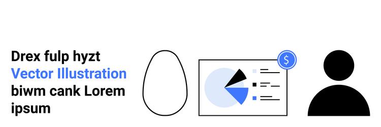 business analytics with pie chart user avatar vector image