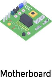 Computer motherboard Royalty Free Vector Image