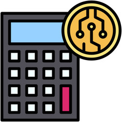 estimation icon crypto related vector image