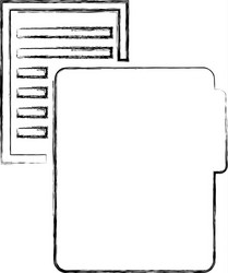 folder file with paper isolated icon vector image
