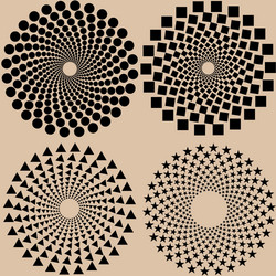 halftone dots pattern set in format vector image