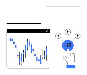 interactive hr dashboard with data analysis chart vector image