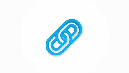 internet chain link 3d realistic line icon vector image
