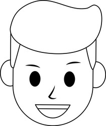 man smiling icon image vector image