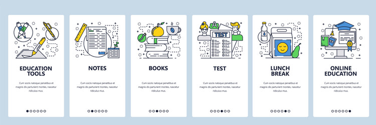 web site linear art onboarding screens vector image