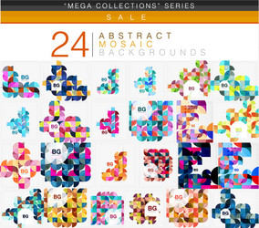 Abstract Low Poly Circles & Triangles vector image