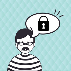 hacker information app icon vector image