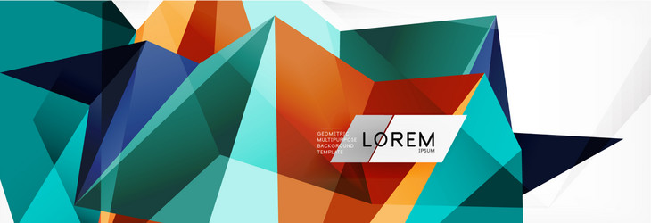 mosaic triangular low poly style abstract vector image