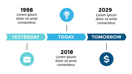 Timeline Progress Chart vector image