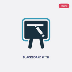 two color blackboard with icon from user vector image