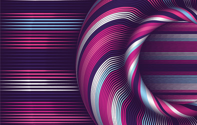 abstract colorful string lines background vector image