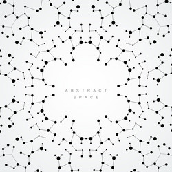 circle abstract connect with connecting dots vector image