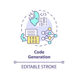 code generation multi color concept icon vector image