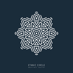 ethnic mystical pattern with triangle and circles vector image