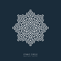 Ethnic mystical pattern with triangle and circles vector