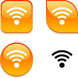 Glossy RSS Buttons vector image