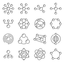 simple set of network icons vector image