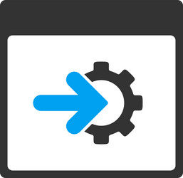 cog integration calendar page toolbar icon vector image