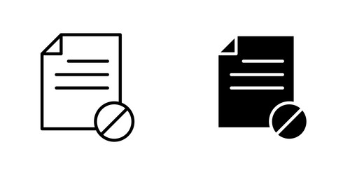 delete document icons set in filled and strokes vector image