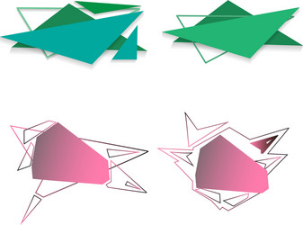 dynamical colored forms and line vector image