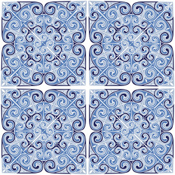 seamless pattern in the form of decorative tiles vector image