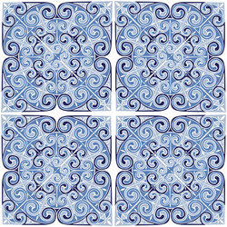 seamless pattern in the form of decorative tiles vector