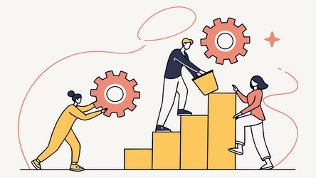 Team Ascent: Progress & Support Vector Image