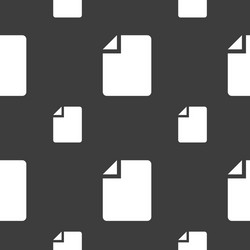 text file icon sign seamless pattern on a gray vector image