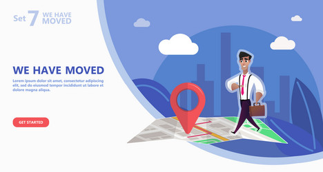Moving concept changing address new location Vector Image
