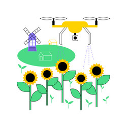 agriculture drone use abstract concept vector