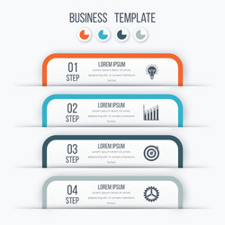 Modern infographics template with 4 options vector