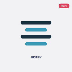 two color justify icon from user interface vector image
