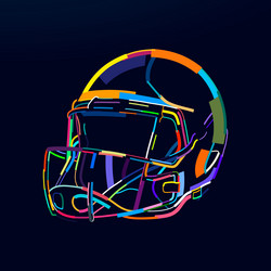 abstract american football helmet from vector