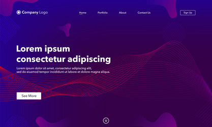 abstract background website landing page template vector image