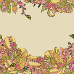 border with abstract hand-drawn pattern vector image