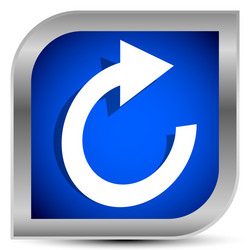 circular arrow icon revolve rotate iteration vector image