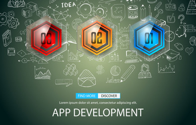infographics complex layout with option buttons vector image