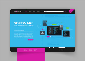 software development and programming program code vector image