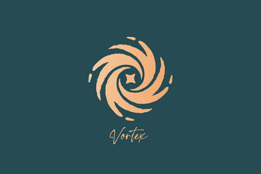 Vortex logo design celestial logo star logo Vector Image