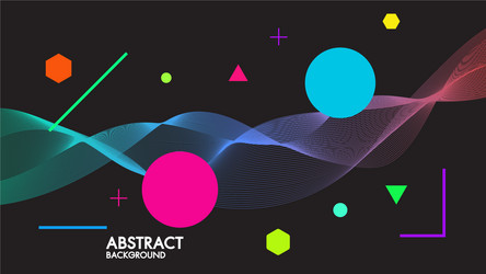 Abstract black background with dynamic linear vector